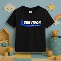 Survivor Stronger Than Cancer Colon Cancer Awareness Gift Toddler T-Shirt thumb 3
