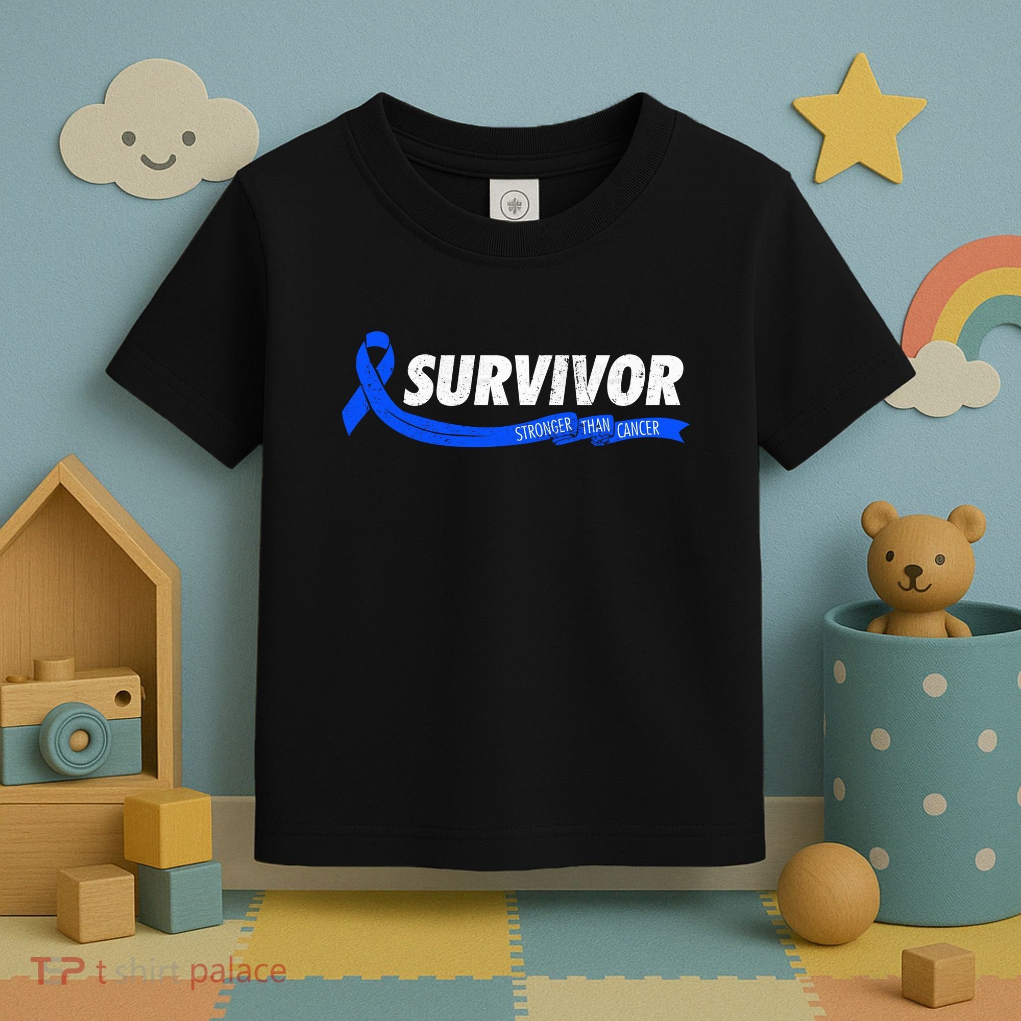 Survivor Stronger Than Cancer Colon Cancer Awareness Gift Toddler T-Shirt