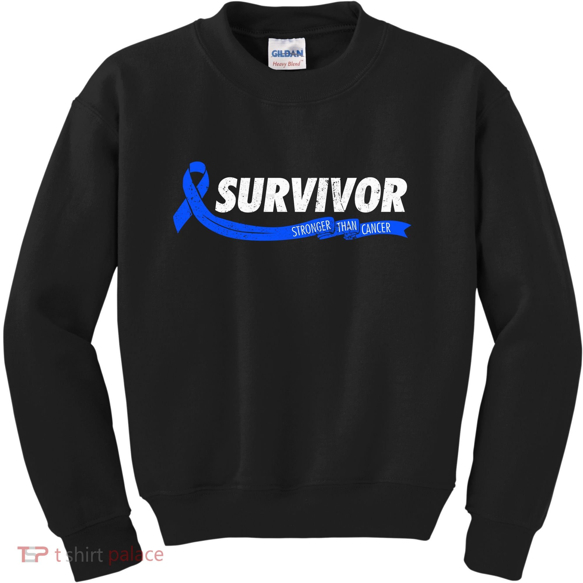 Survivor Stronger Than Cancer Colon Cancer Awareness Gift Kids Sweatshirt