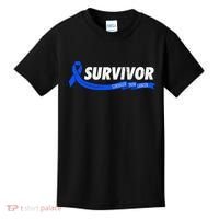 Survivor Stronger Than Cancer Colon Cancer Awareness Gift Kids T-Shirt thumb 0