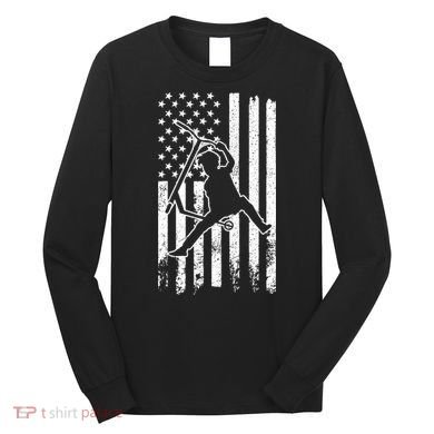 Scooter Stunt Us Flag Retro Scooter Boy Long Sleeve Shirt