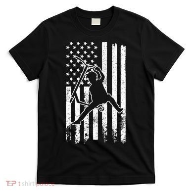 Scooter Stunt Us Flag Retro Scooter Boy T-Shirt