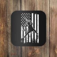 Scooter Stunt Us Flag Retro Scooter Boy Coaster thumb 0