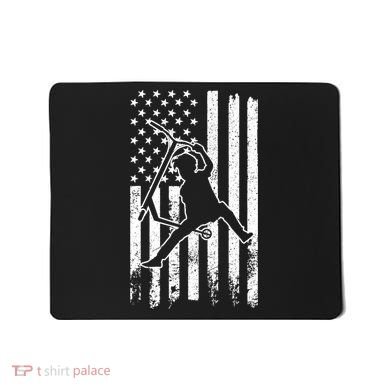 Scooter Stunt Us Flag Retro Scooter Boy Mousepad