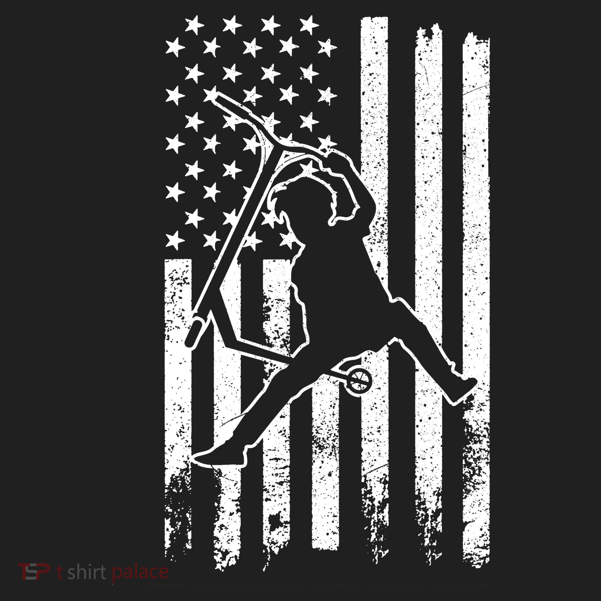 Scooter Stunt Us Flag Retro Scooter Boy Hat