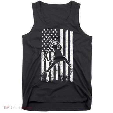Scooter Stunt Us Flag Retro Scooter Boy Tank Top