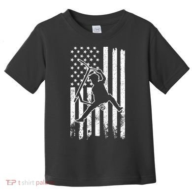 Scooter Stunt Us Flag Retro Scooter Boy Toddler T-Shirt