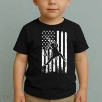 Scooter Stunt Us Flag Retro Scooter Boy Toddler T-Shirt thumb 2
