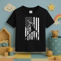 Scooter Stunt Us Flag Retro Scooter Boy Toddler T-Shirt thumb 3