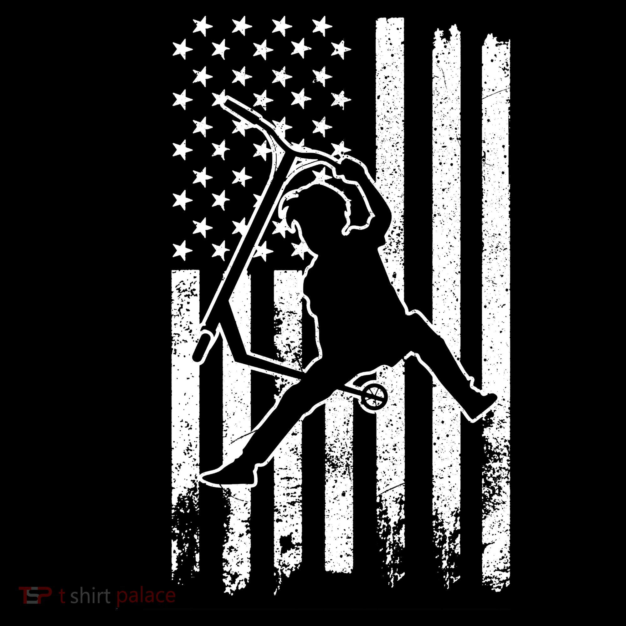 Scooter Stunt Us Flag Retro Scooter Boy Visor