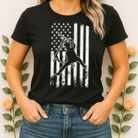 Scooter Stunt Us Flag Retro Scooter Boy Women's T-Shirt thumb 2