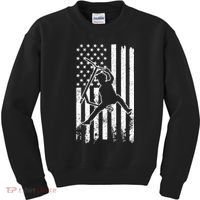 Scooter Stunt Us Flag Retro Scooter Boy Kids Sweatshirt thumb 0