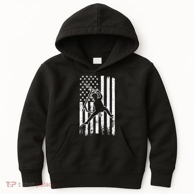Scooter Stunt Us Flag Retro Scooter Boy Kids Hoodie
