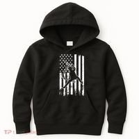 Scooter Stunt Us Flag Retro Scooter Boy Kids Hoodie thumb 0