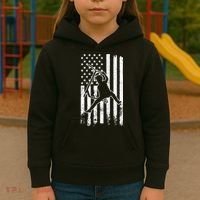 Scooter Stunt Us Flag Retro Scooter Boy Kids Hoodie thumb 3