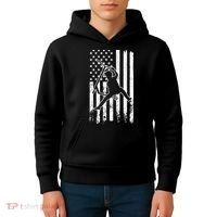 Scooter Stunt Us Flag Retro Scooter Boy Kids Hoodie thumb 4