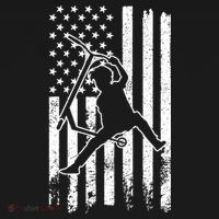 Scooter Stunt Us Flag Retro Scooter Boy Kids T-Shirt thumb 4