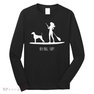 SUP Stand Up Paddle Board with Dog Long Sleeve Shirt