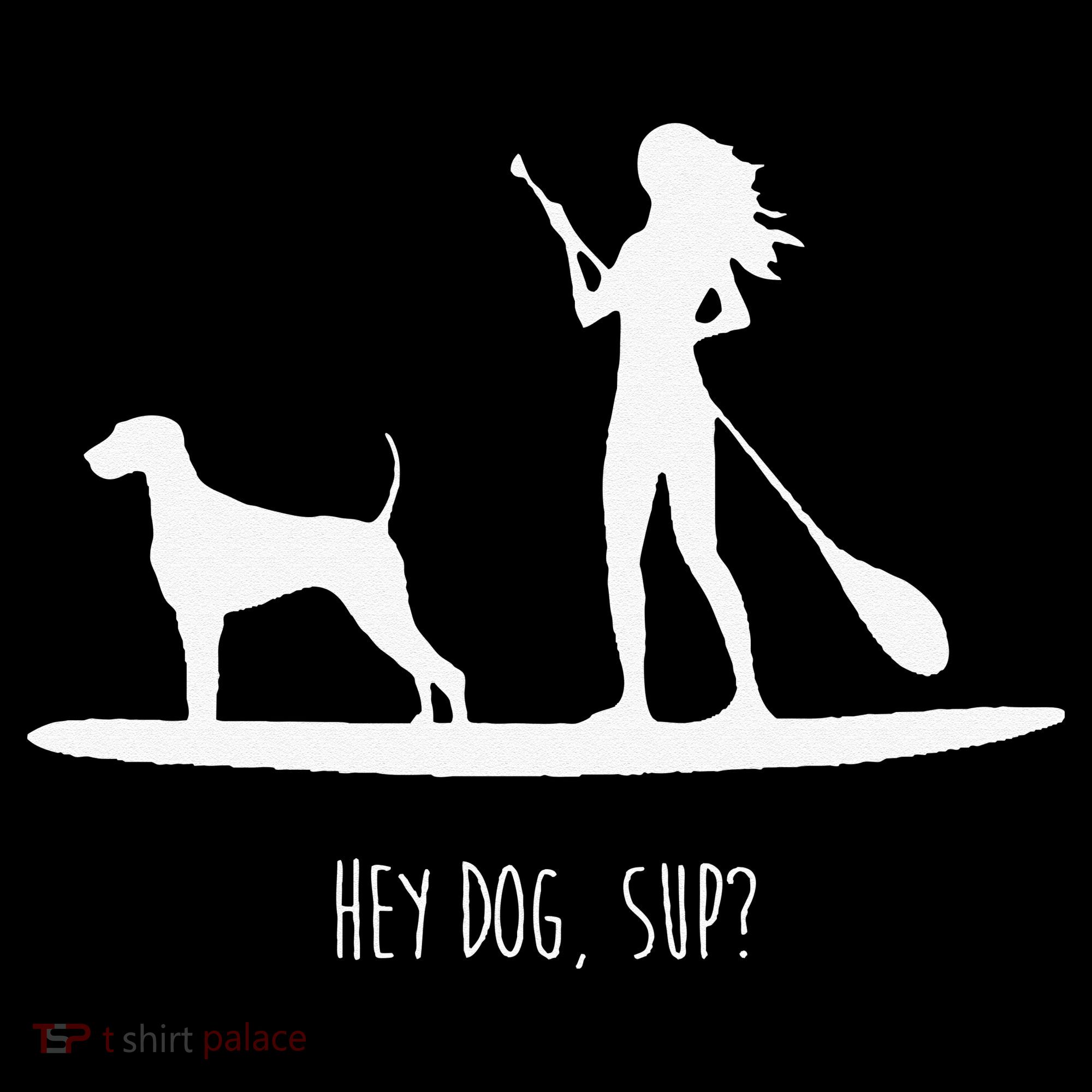 SUP Stand Up Paddle Board with Dog Women's Hoodie