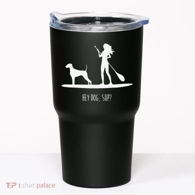 SUP Stand Up Paddle Board with Dog Tumbler