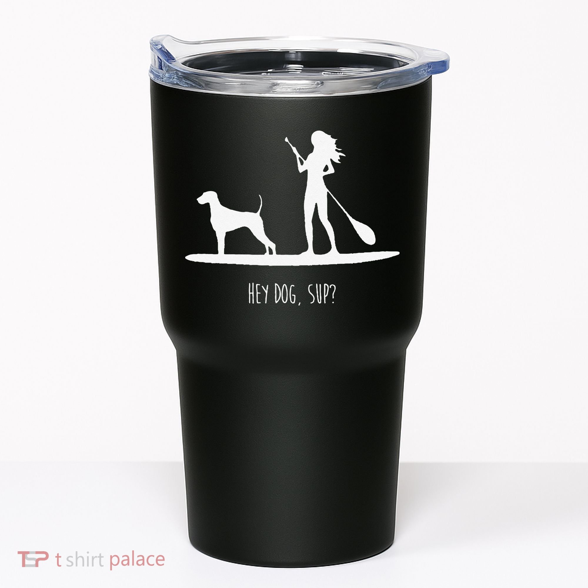 SUP Stand Up Paddle Board with Dog Tumbler