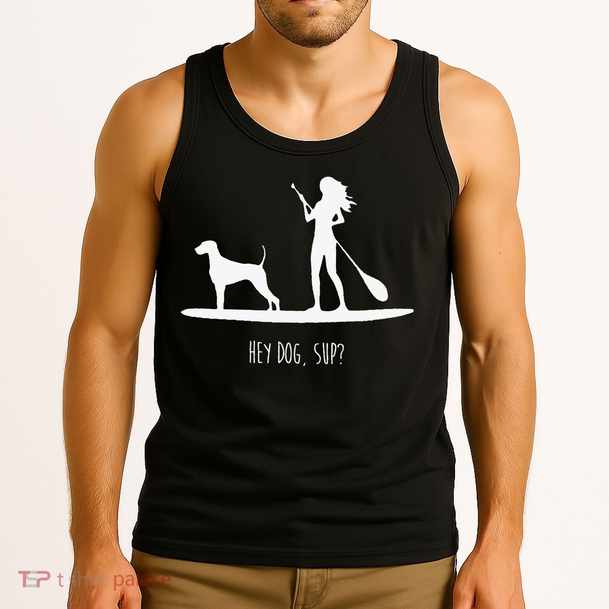 SUP Stand Up Paddle Board with Dog Tank Top