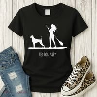 SUP Stand Up Paddle Board with Dog Women's T-Shirt thumb 3