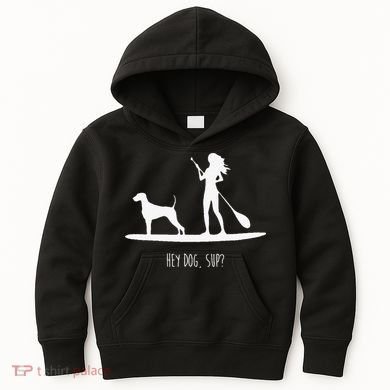 SUP Stand Up Paddle Board with Dog Kids Hoodie