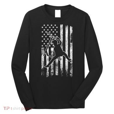 Scooter Stunt US Flag Retro Scooter Boys Long Sleeve Shirt