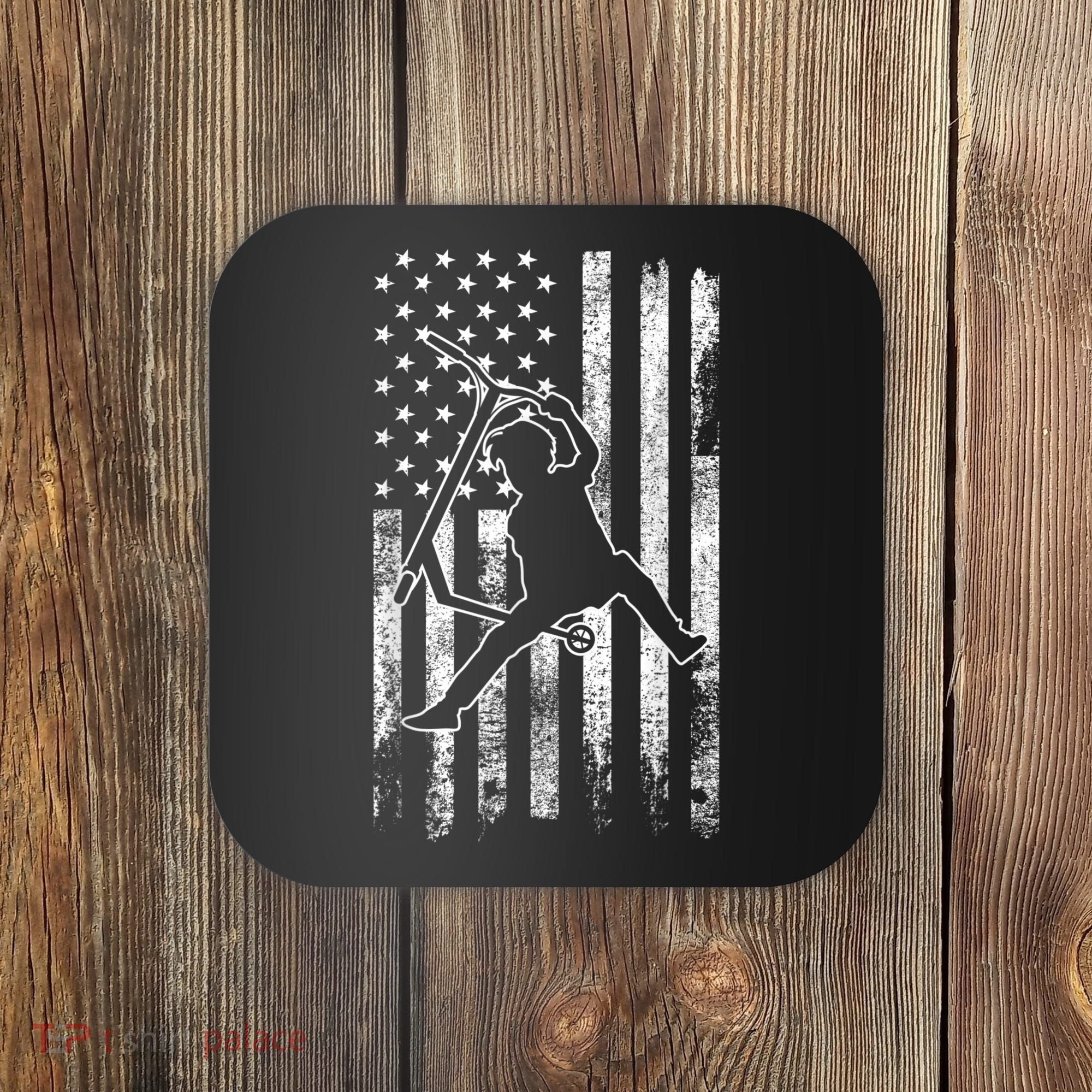 Scooter Stunt US Flag Retro Scooter Boys Coaster