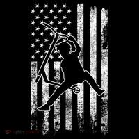 Scooter Stunt US Flag Retro Scooter Boys Mousepad thumb 1