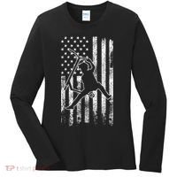 Scooter Stunt US Flag Retro Scooter Boys Women's Long Sleeve Shirt thumb 0