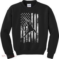 Scooter Stunt US Flag Retro Scooter Boys Kids Sweatshirt thumb 0
