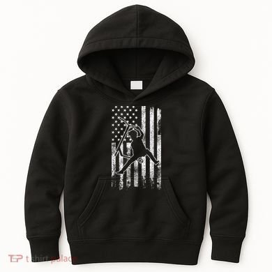 Scooter Stunt US Flag Retro Scooter Boys Kids Hoodie