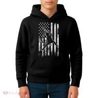 Scooter Stunt US Flag Retro Scooter Boys Kids Hoodie thumb 4