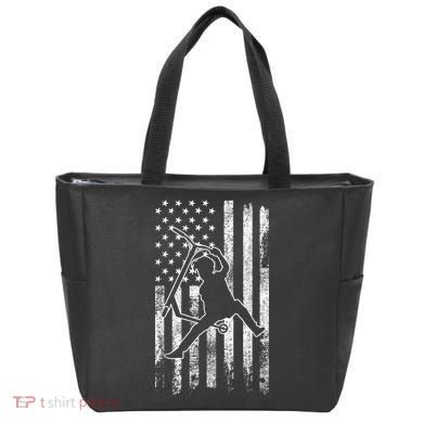 Scooter Stunt US Flag Retro Scooter Boys Tote Bag