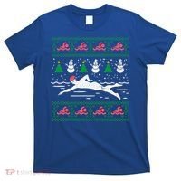 Swimmin Santa Ugly Christmas Sweater Sport Swim Swimmer Gift T-Shirt thumb 0