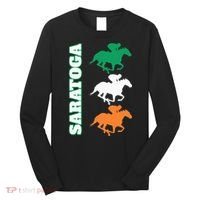 Saratoga Springs Upstate New York Horse Racing Long Sleeve Shirt thumb 0