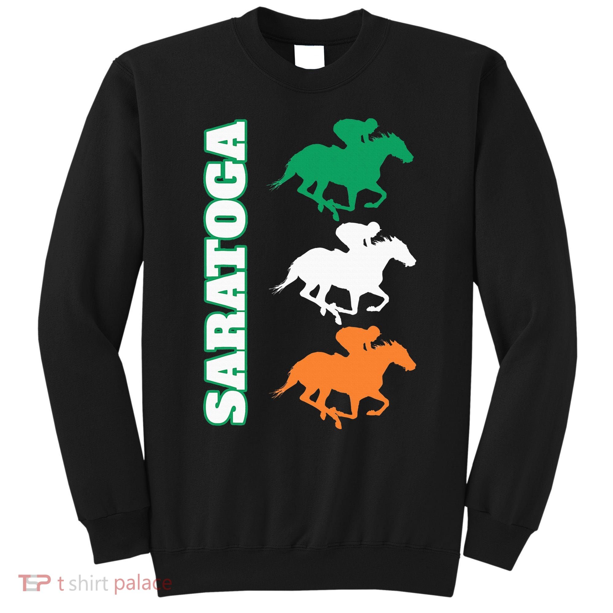 Saratoga Springs Upstate New York Horse Racing Sweatshirt