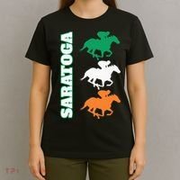 Saratoga Springs Upstate New York Horse Racing T-Shirt thumb 4