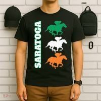 Saratoga Springs Upstate New York Horse Racing T-Shirt thumb 6