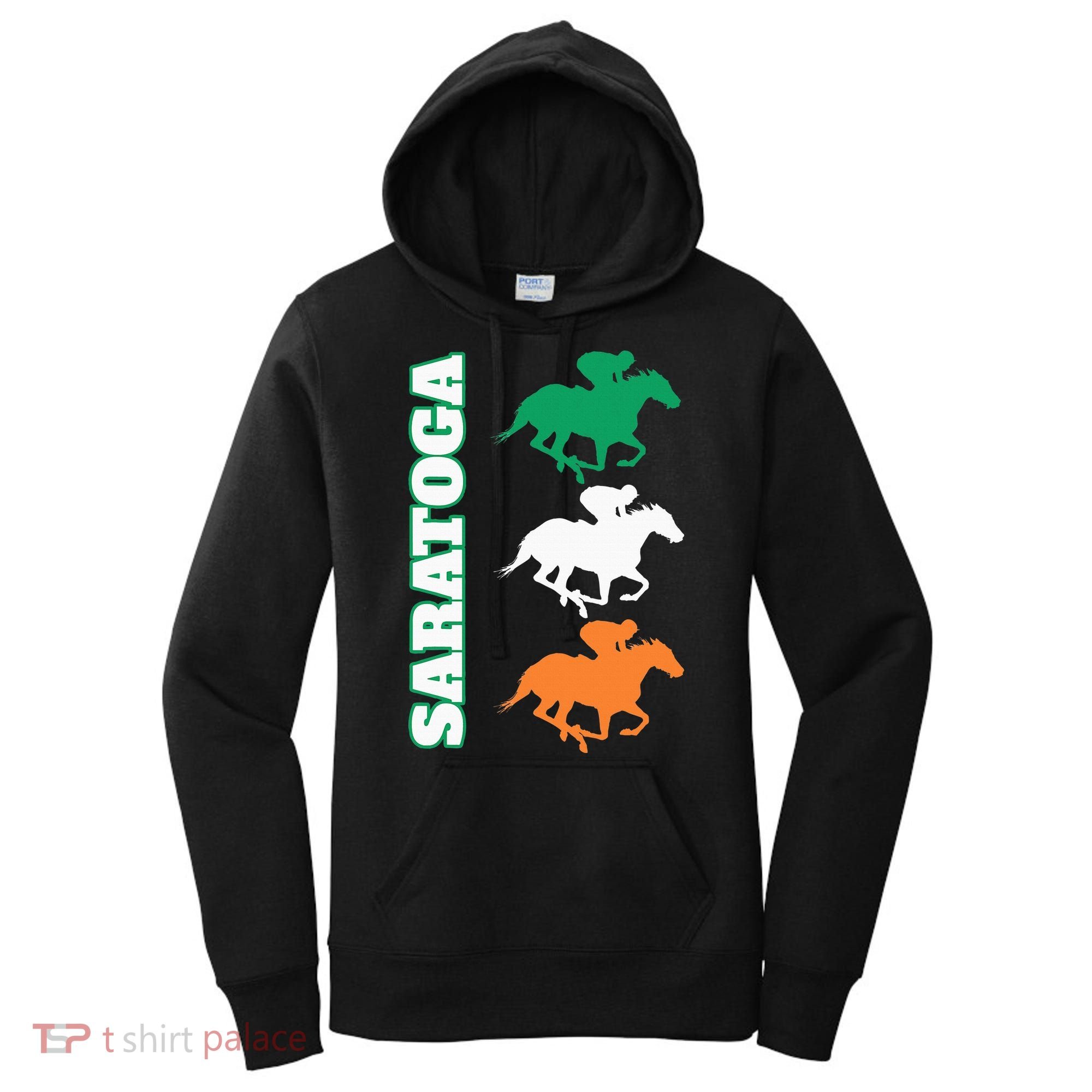 Saratoga Springs Upstate New York Horse Racing Women's Hoodie