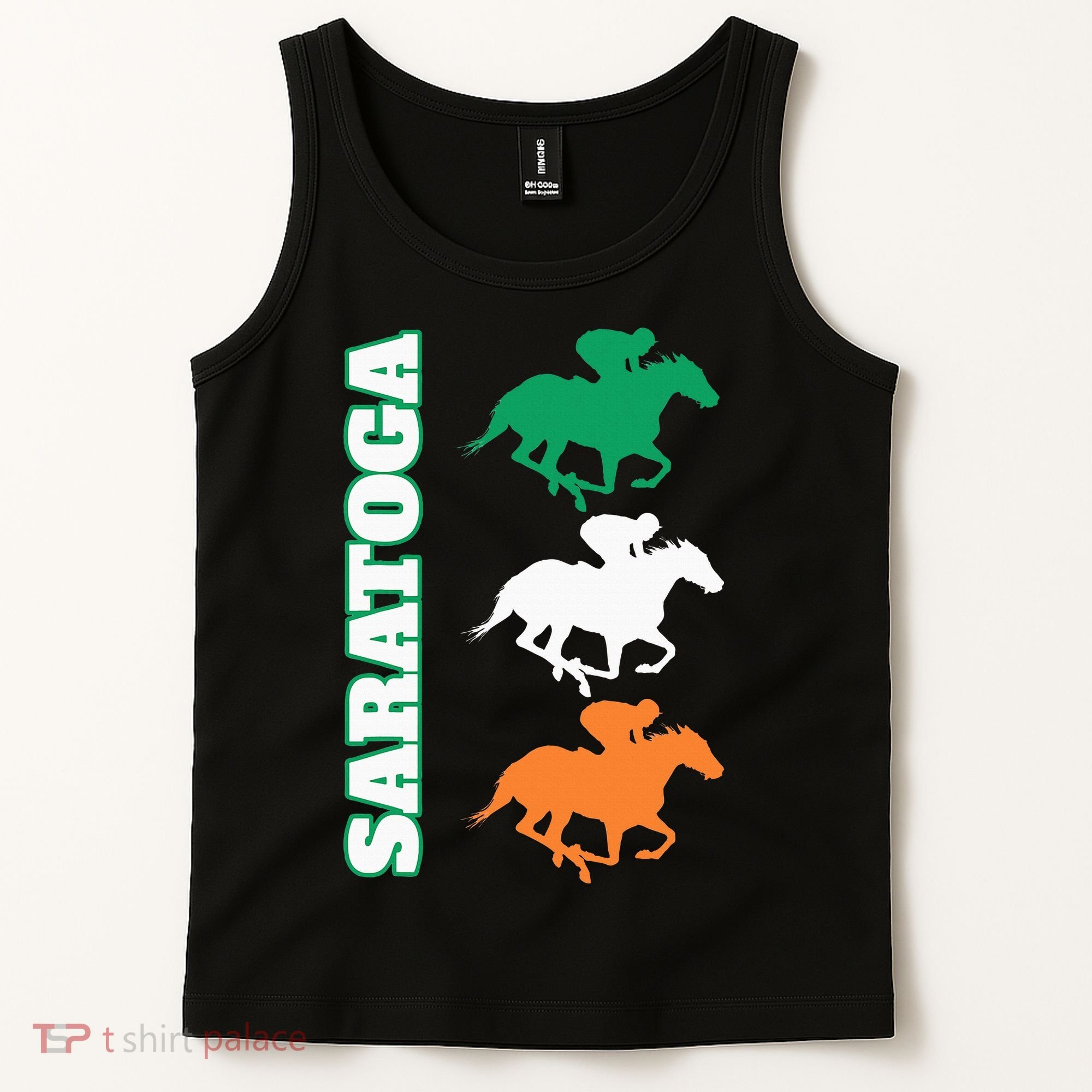 Saratoga Springs Upstate New York Horse Racing Tank Top