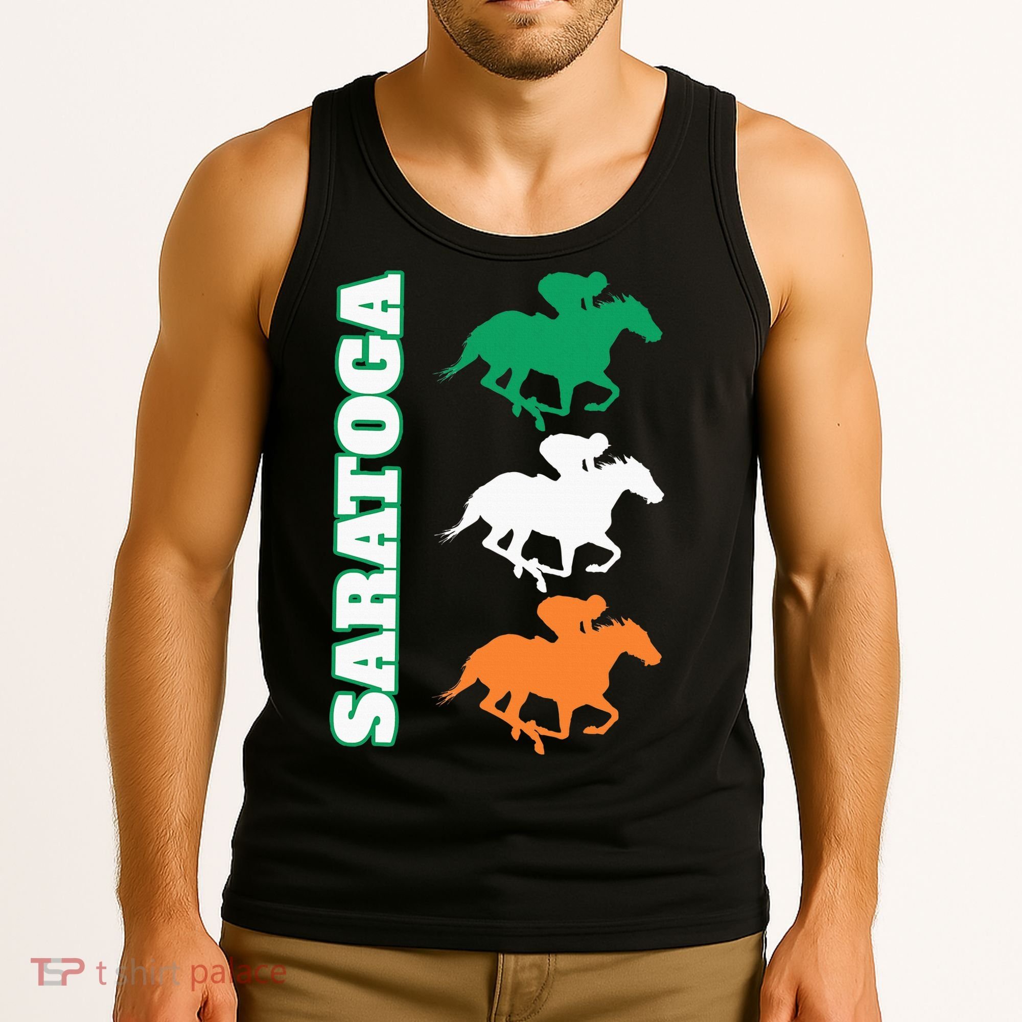 Saratoga Springs Upstate New York Horse Racing Tank Top