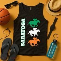 Saratoga Springs Upstate New York Horse Racing Tank Top thumb 4