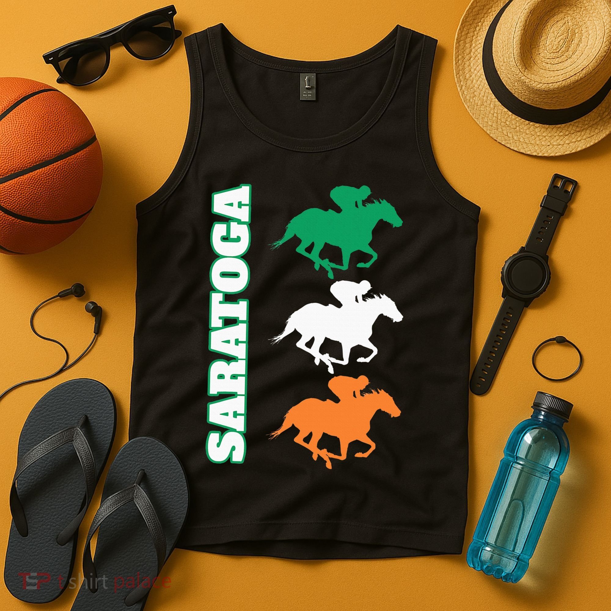 Saratoga Springs Upstate New York Horse Racing Tank Top