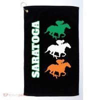 Saratoga Springs Upstate New York Horse Racing Golf Towel thumb 0