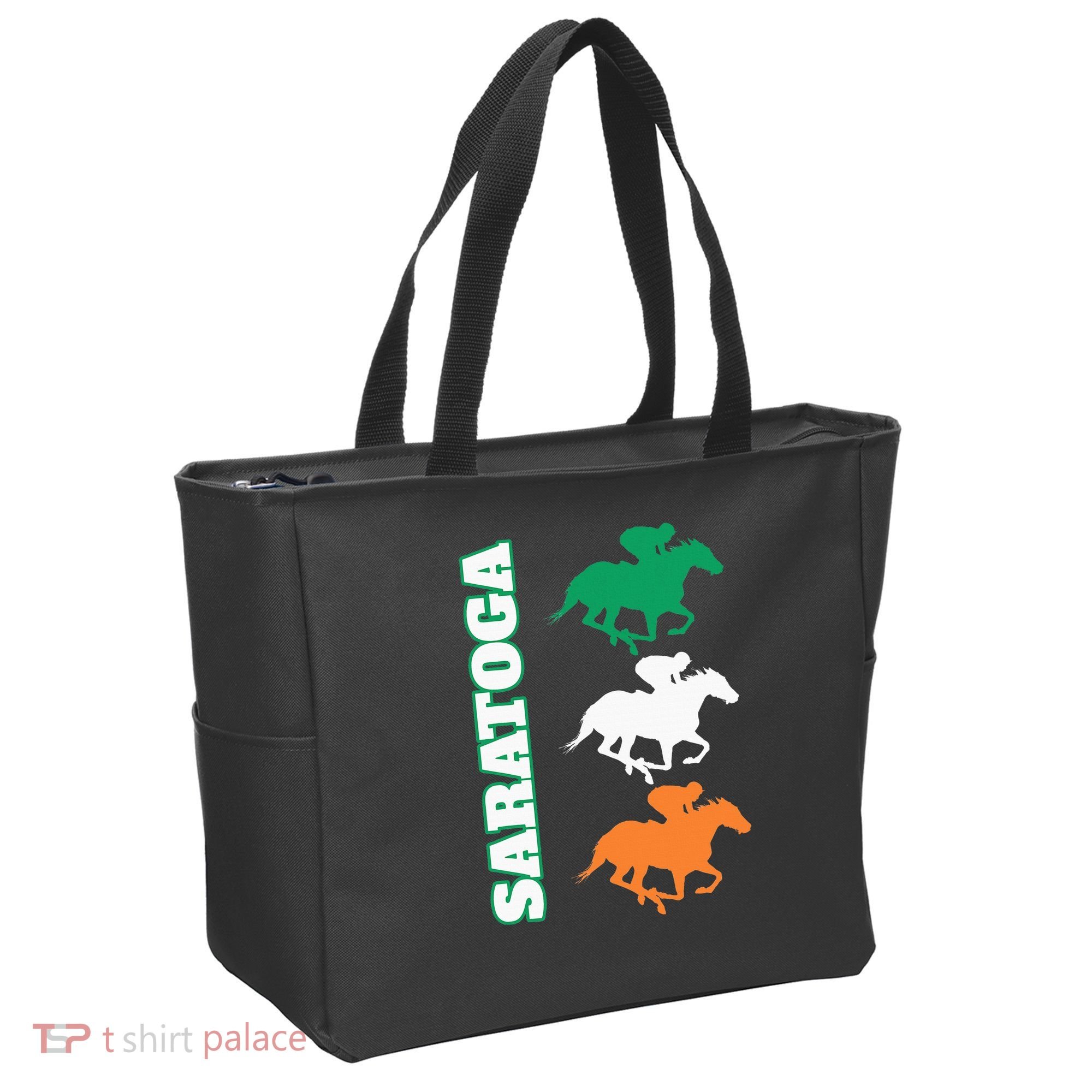 Saratoga Springs Upstate New York Horse Racing Tote Bag