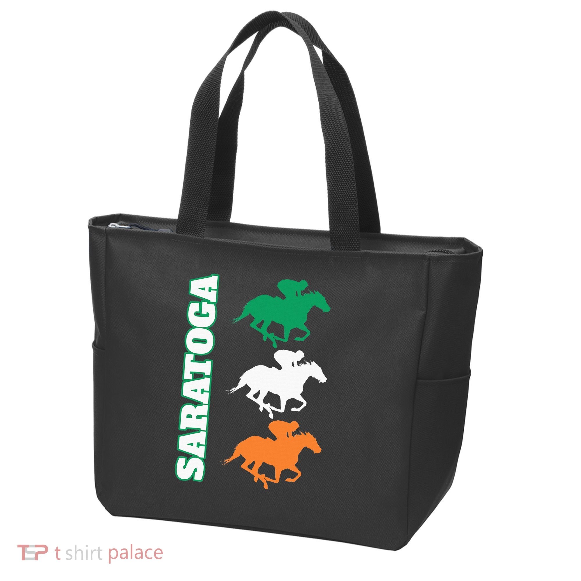 Saratoga Springs Upstate New York Horse Racing Tote Bag