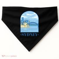 Sydney Skyline View USA-Made Doggie Bandana thumb 0